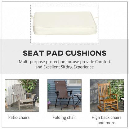 Outsunny Set of 6 Pcs Chair Cushion, 42Lx42Wx5T cm-Cream White