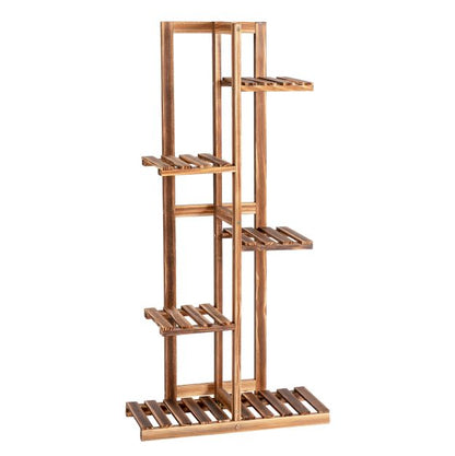 Wooden plant stand with 5 tiers