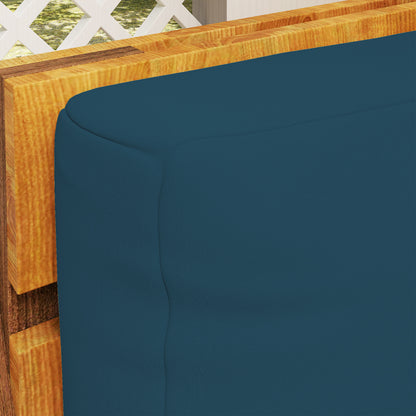 Outsunny 2 Seater Pallet Furniture Cushions Pallet Cushions, UPF20+ 220gsm Fabric, 20 cm Thick Outdoor Seat Pads, Navy Blue