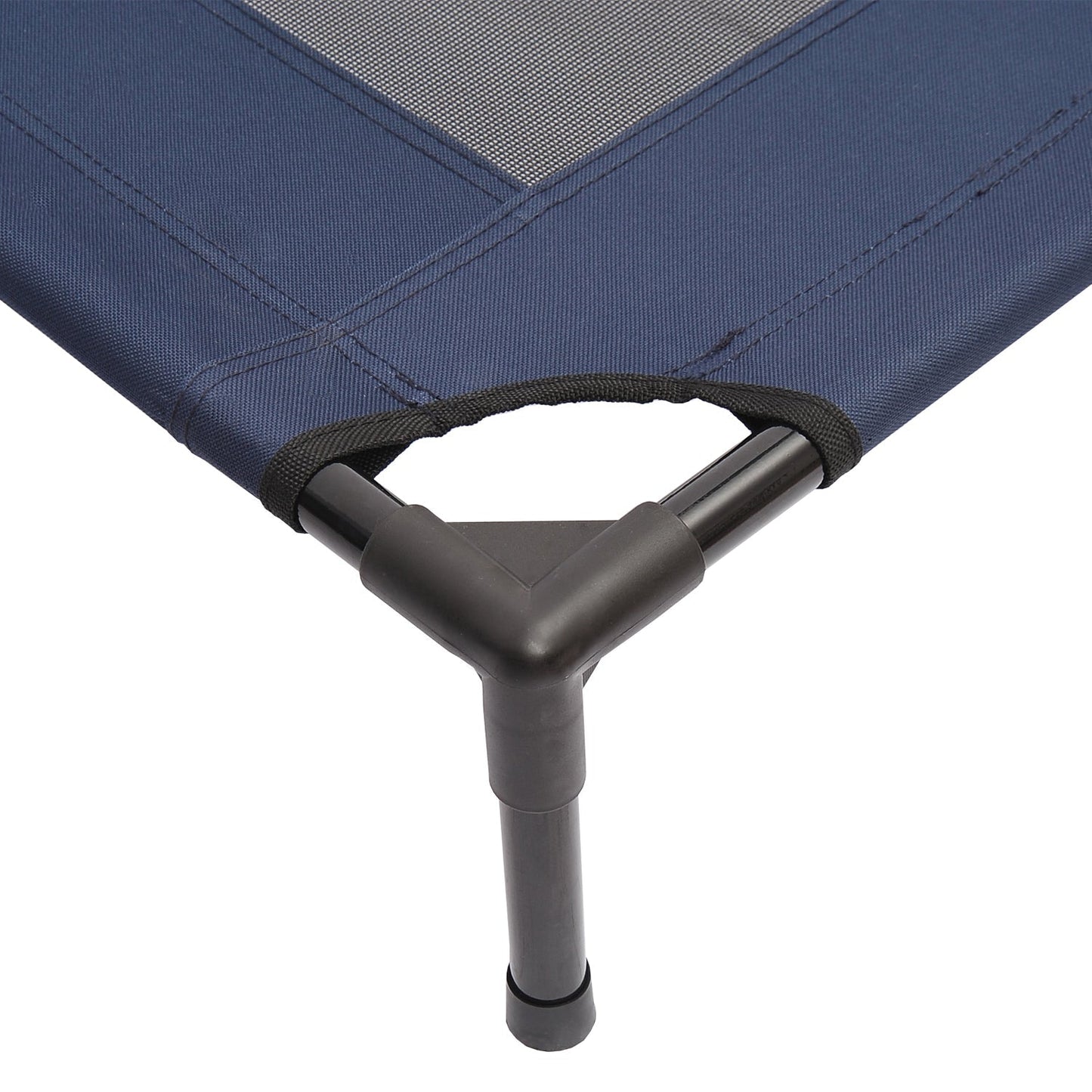 PawHut Dog Cat Puppy Pet Elevated Raised Cot Bed Portable Camping Basket – Blue (Medium)