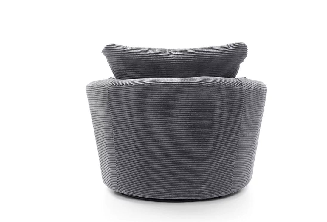 Jill Jumbo Swivel Chair - Grey