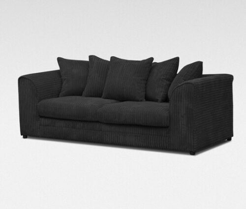 Daniel Jumbo Cord 4 Seater Corner Sofa Silver - Right and Left Arm - Available in Other Colours