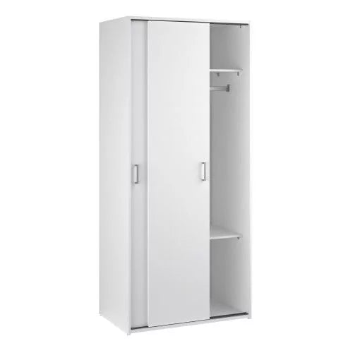 Classic Design 2 Sliding Doors Wardrobe - White