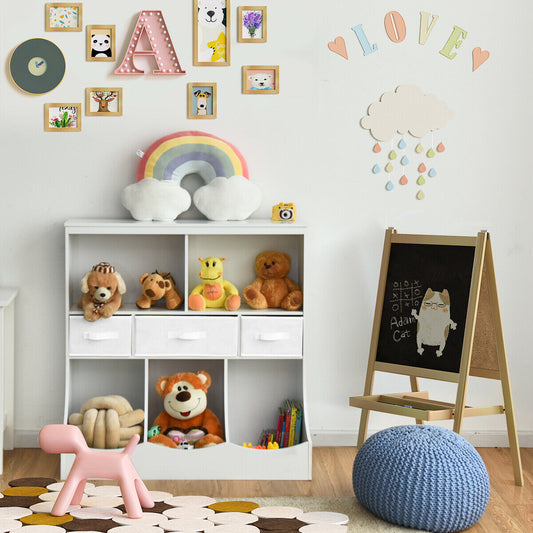 Wooden Children's Storage Cabinet-White