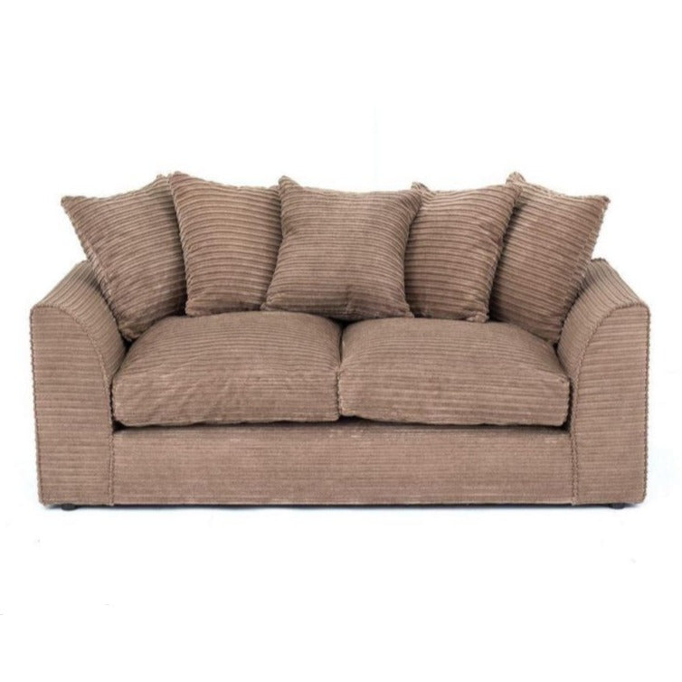 Sofa narożna Porto Jumbo Cord - brązowa
