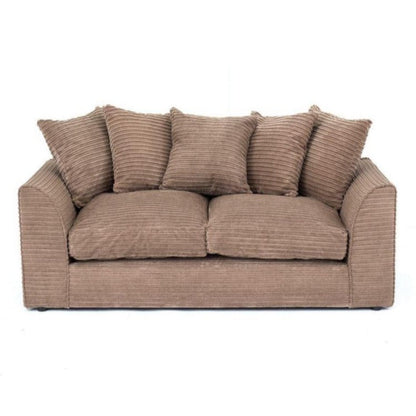 Sofa narożna Porto Jumbo Cord - brązowa