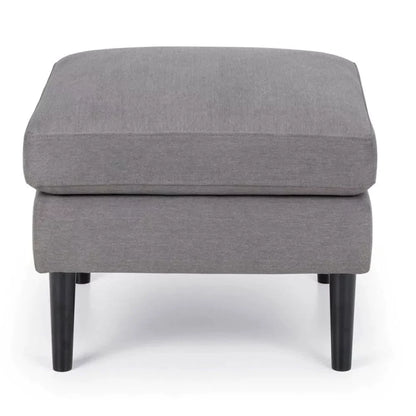 Monza Upholstered Linen Fabric Ottoman Seat- Grey