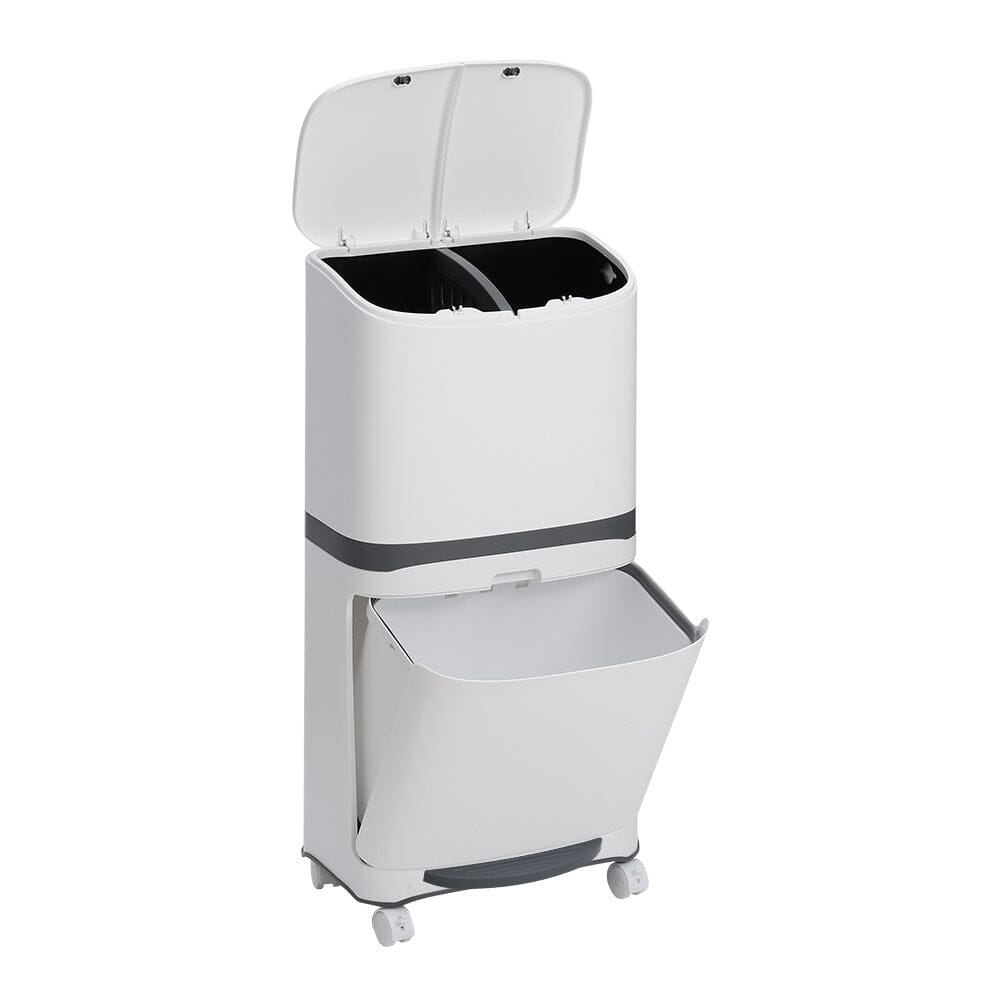 48L Plastic Step On Multi-Compartments Rubbish & Recycling Bin
