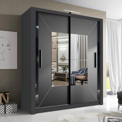 Massapequa Sliding Wardrobe - Black