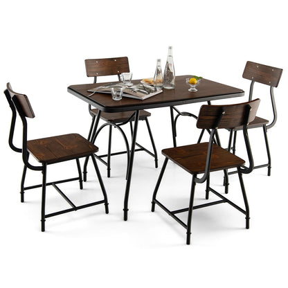 5 Piece Dining Table Set with Rectangular Kitchen Table and 4 Chairs