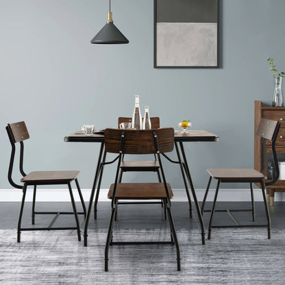 5 Piece Dining Table Set with Rectangular Kitchen Table and 4 Chairs