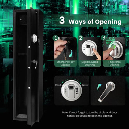 5-Rifle Long Heavy Duty Gun Cabinet with Digital Keypad