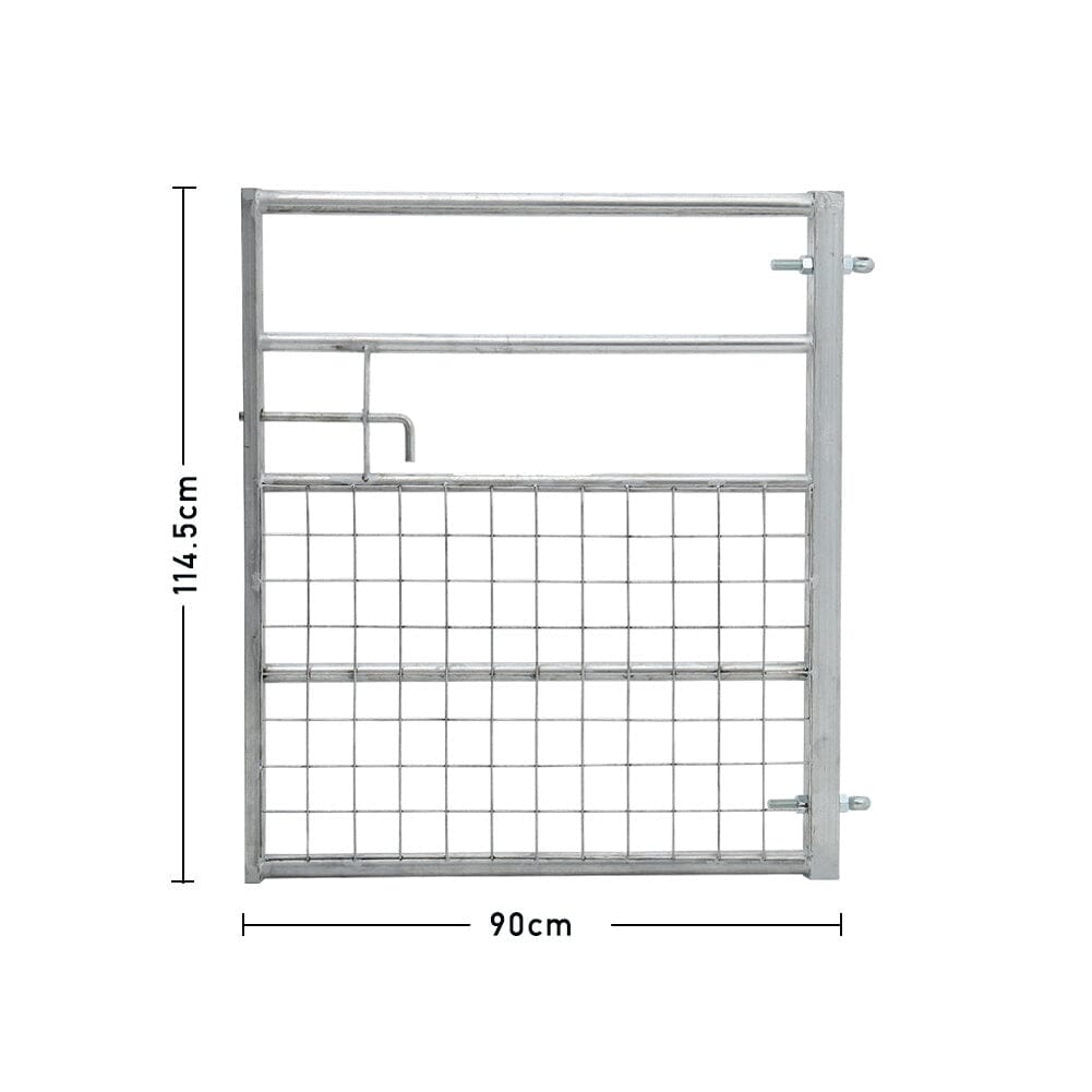 Durable Half Mesh Galvanized Metal Field Gate
