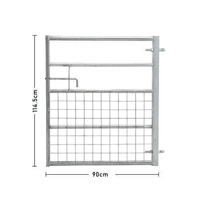 Durable Half Mesh Galvanized Metal Field Gate