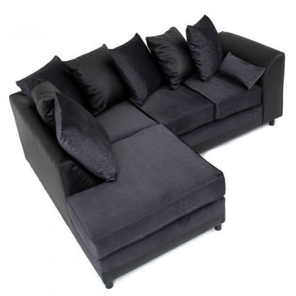 Dylan Velvet Corner Sofa - Dual Toned