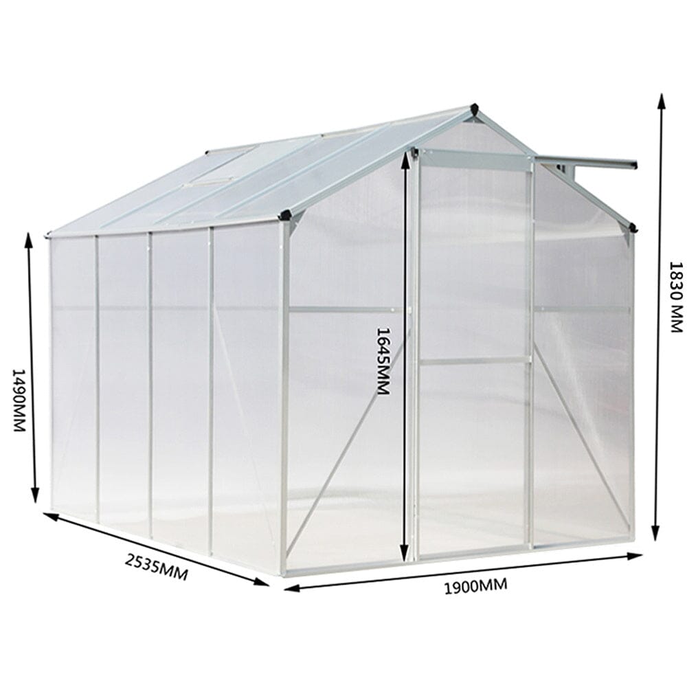 The Home Master Silver Aluminum Framed 6x6 Greenhouse with Vent