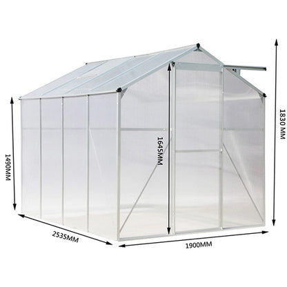 The Home Master Silver Aluminum Framed 6x6 Greenhouse with Vent