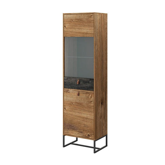 Dark Tall Display Cabinet 53cm