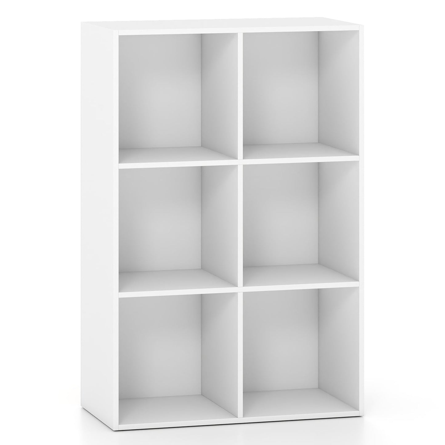 6-Cube Book Shelf Wooden Bookshelf Modern Bookcase Storage Organizer