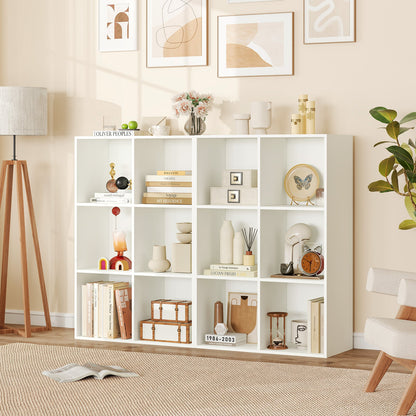 6-Cube Bookcase 3-Tier Storage Organizer with Anti-Tipping Kits for Living Room Study-White