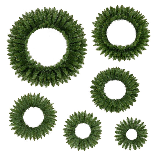 6 PCS Nesting Christmas Wreaths Set wth Branch Tips for Front Door Cabinet Window Chair