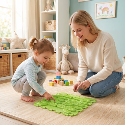 6 PCS Tactile Sensory Mats for Kids and Adults with Rich Colors and Embossed Nature Patterns-Macaron