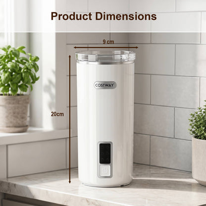 6-in-1 Electric Milk Steamer with Stainless Steel Interior Automatic Warm and Cold Foam Maker-White