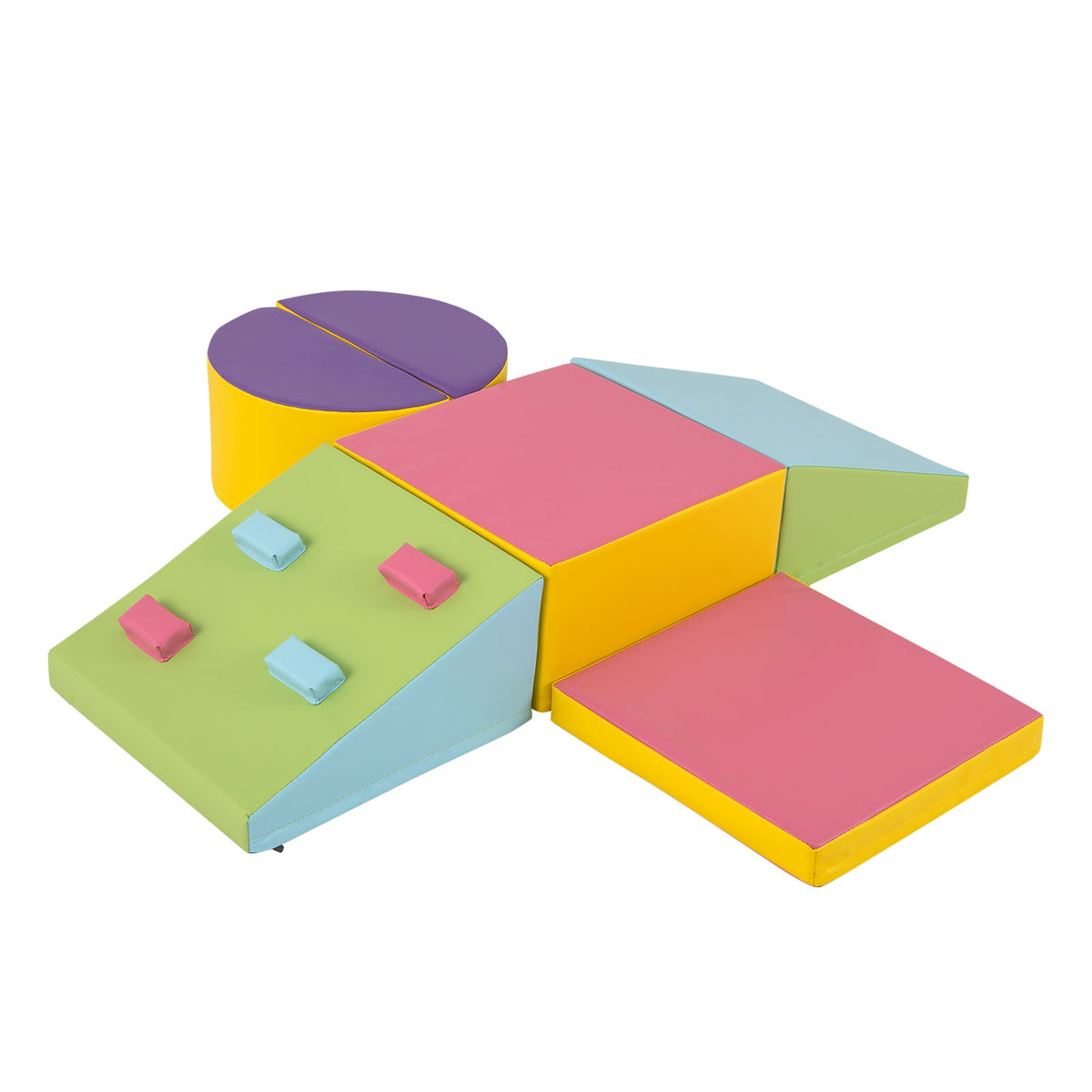 6 Pieces Toddler Climbing Toys with EPE Foam and PU Leather Cover