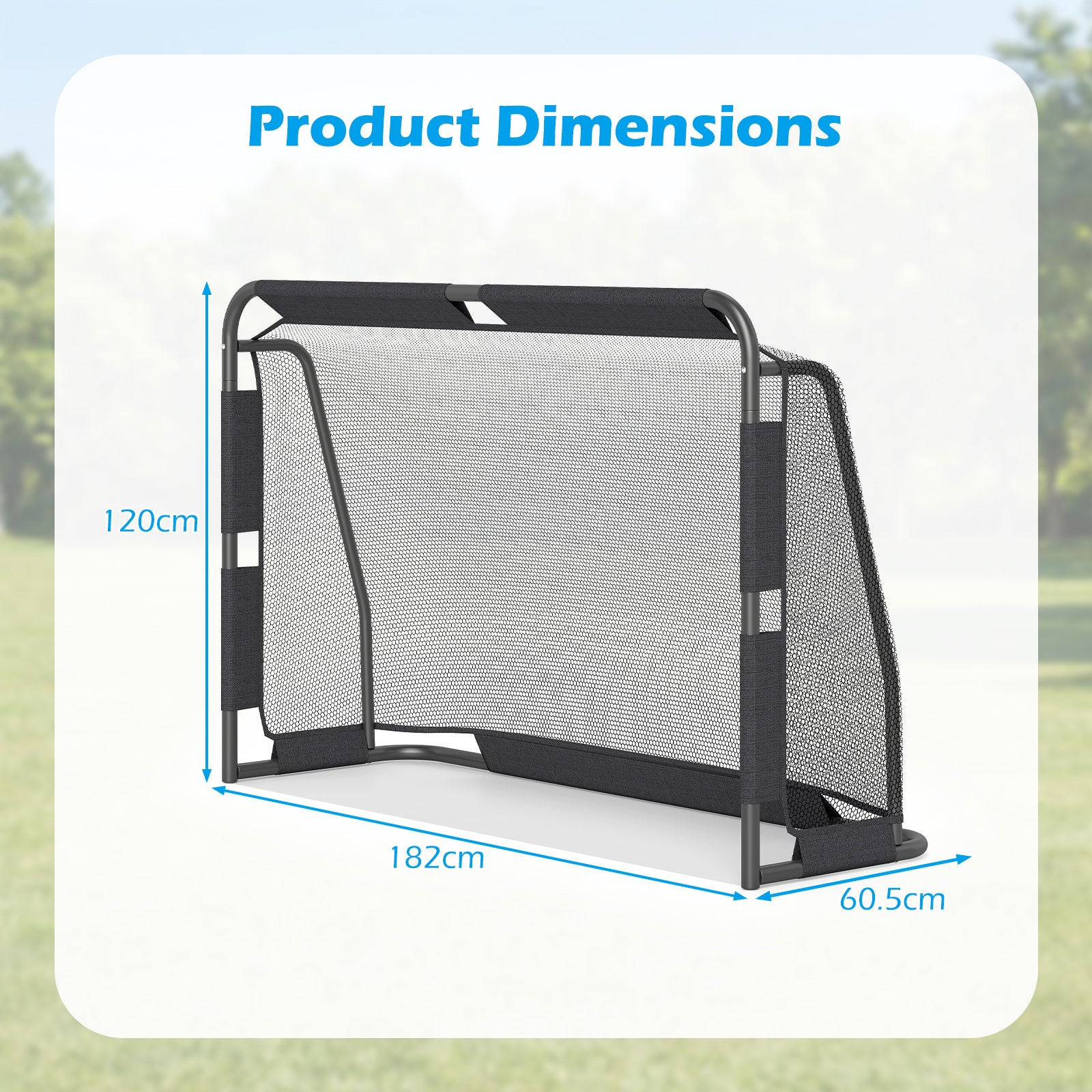 6 x 4 ft Soccer Goal Set for Backyard with Net and Anchoring System