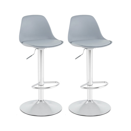60-82 cm Seat Height Bar Stools Set of 2 in Grey
