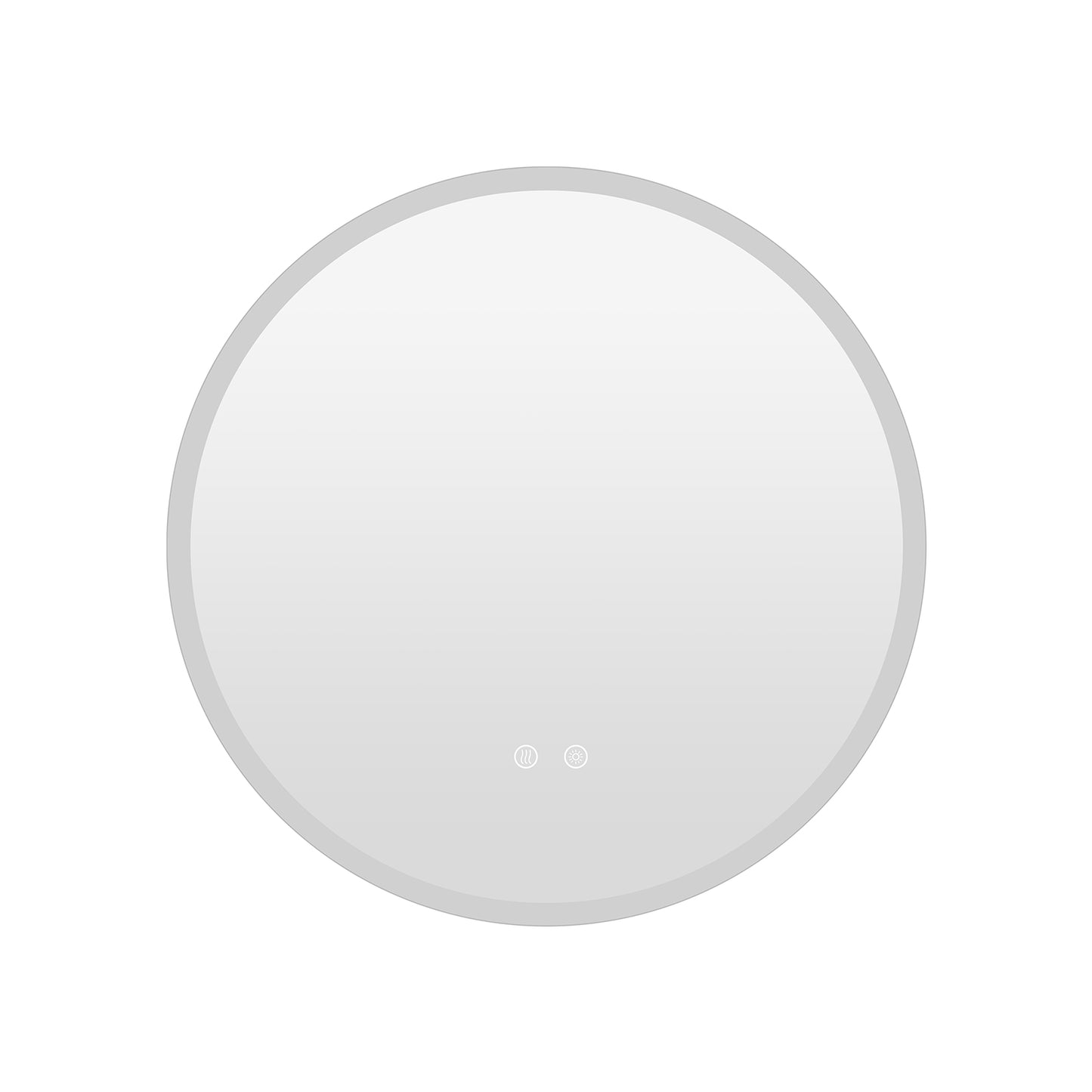 60 CM Round LED Bathroom Mirror Wall-mounted Backlit Vanity Makeup Mirror with 3 Light Colors