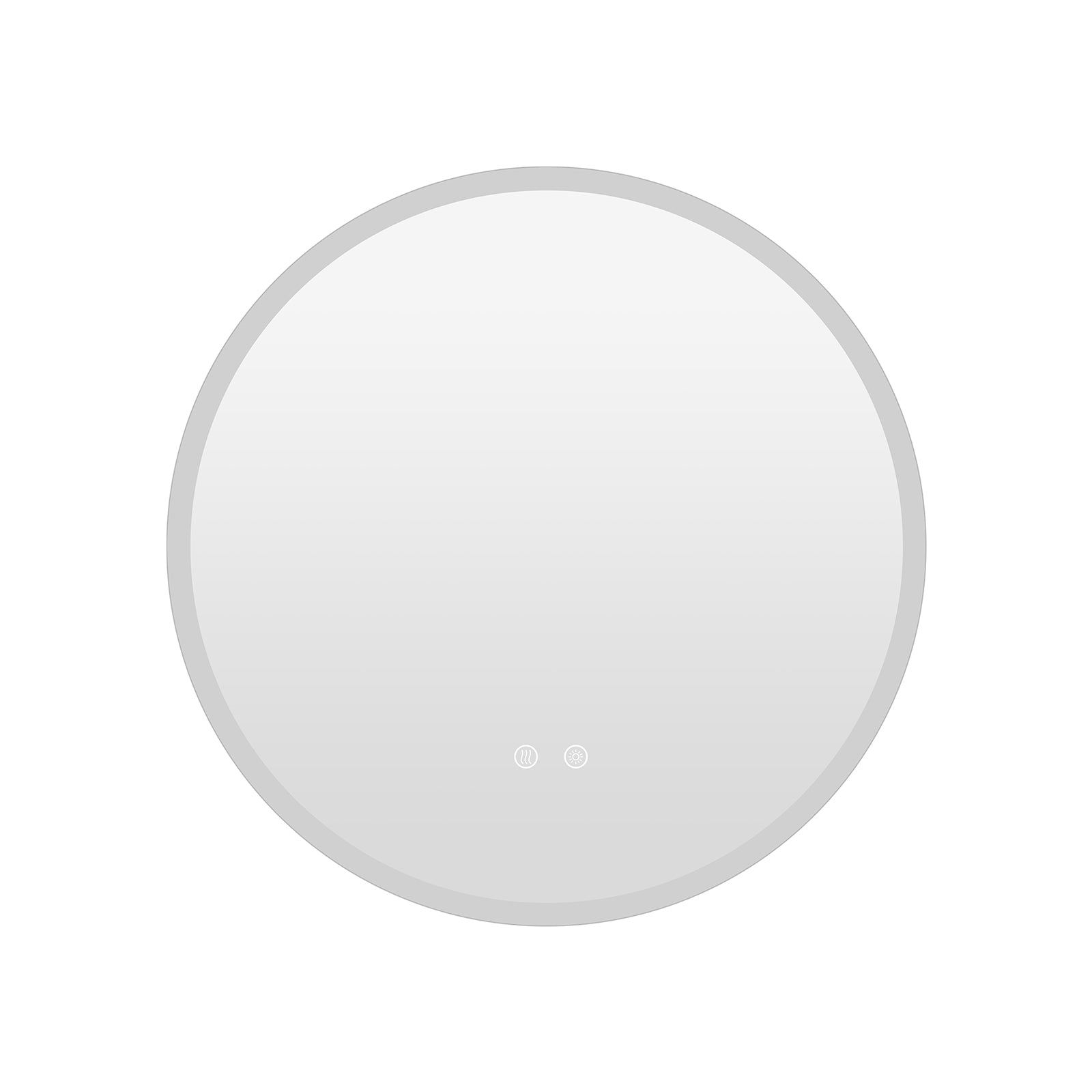 60 CM Round LED Bathroom Mirror Wall-mounted Backlit Vanity Makeup Mirror with 3 Light Colors