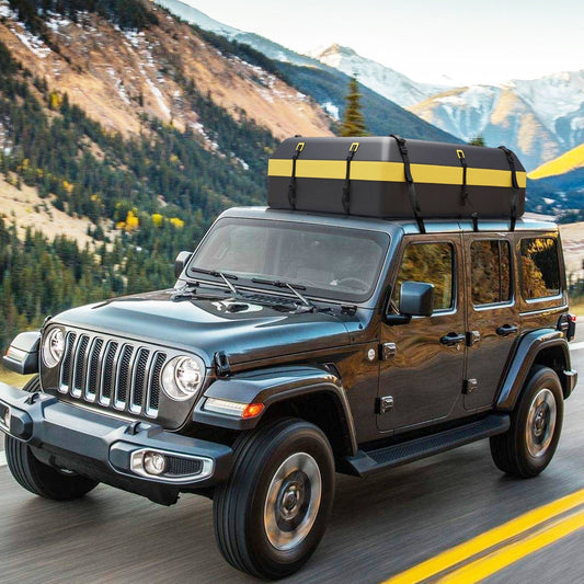 600L Waterproof Rooftop Cargo Carrier Bag Luggage Lock-Yellow