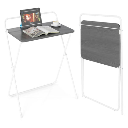 60CM Folding Computer Desk with Tablet Bracket-Grey