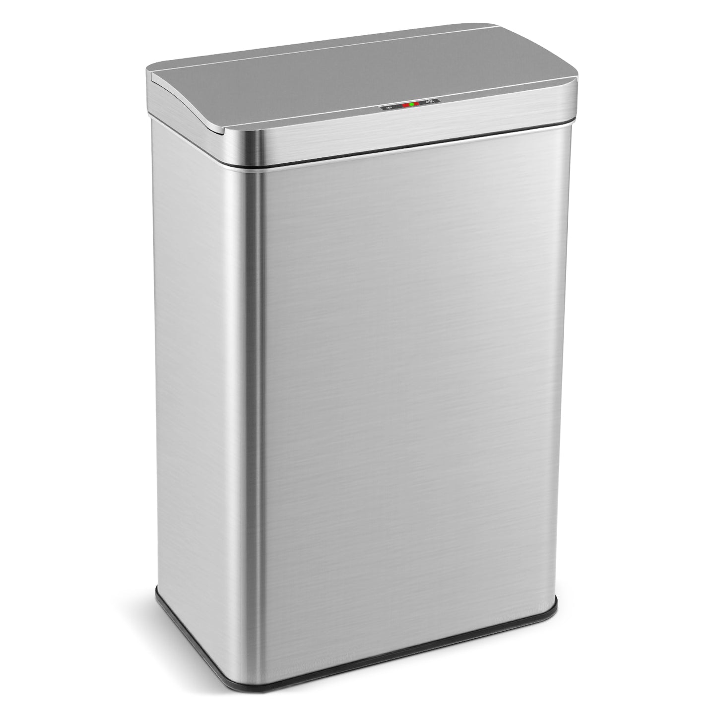 60L Automatic Trash Can with Lid-Silver