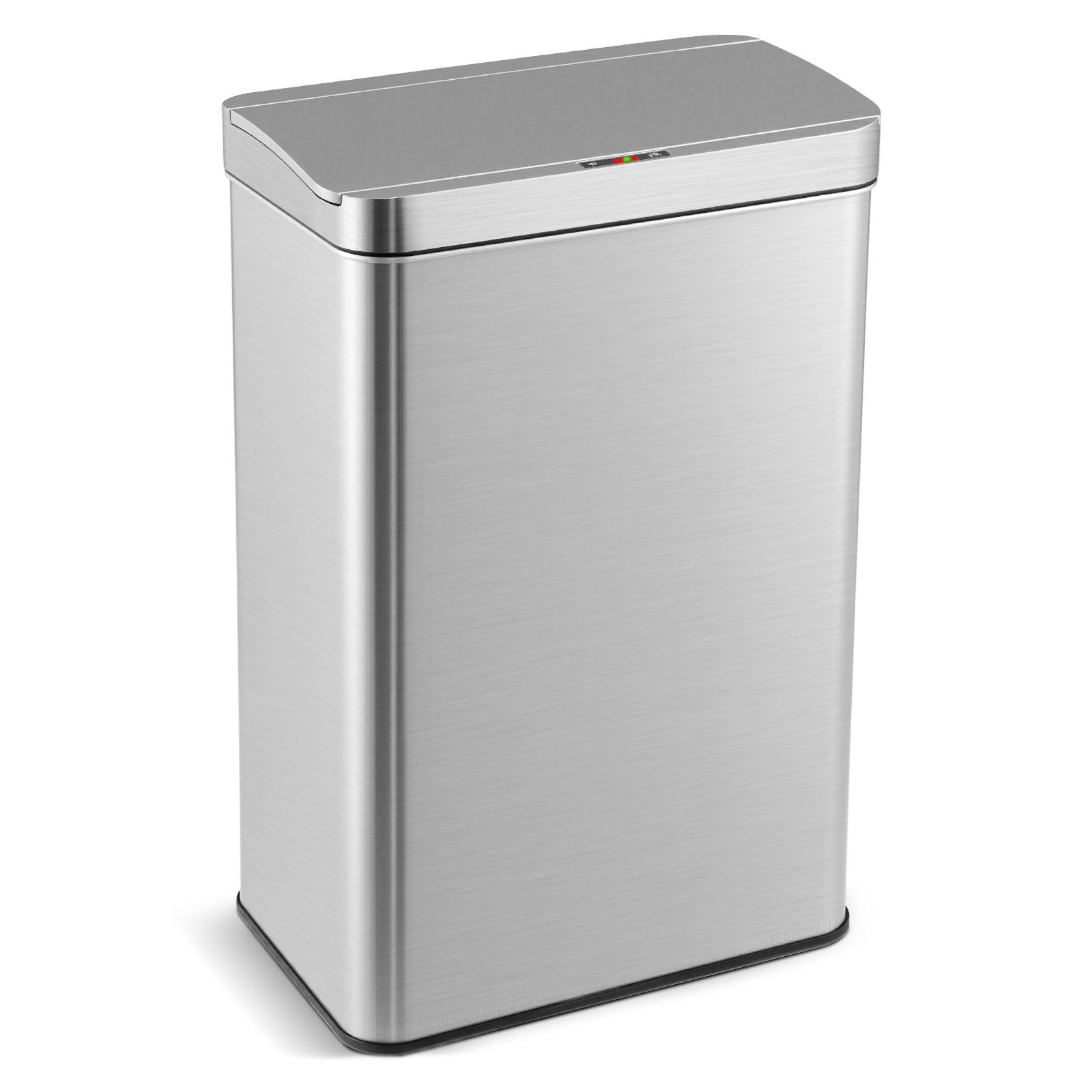 60L Automatic Trash Can with Lid-Silver
