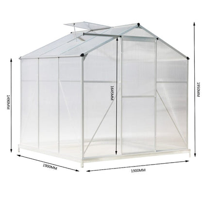 The Home Master Silver Aluminum Framed 6x6 Greenhouse with Vent