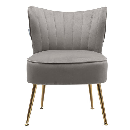 Velvet Cocktail Chairs Accent Chairs with Gold Legs