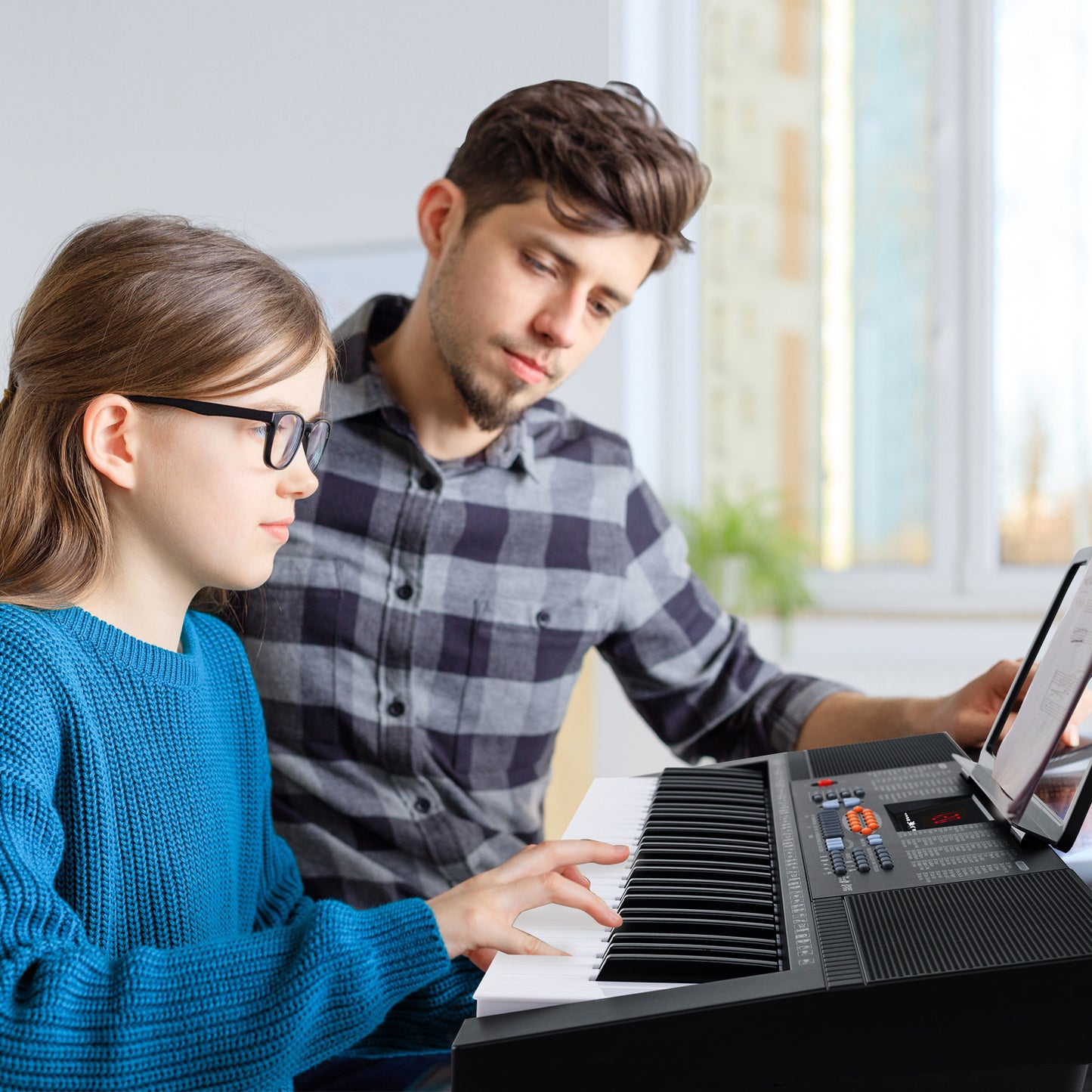 61-Key Electronic Keyboard Piano Portable Digital Piano with 300 Rhythms