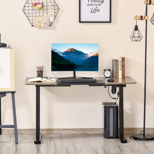 Vinsetto Height Adjustable Electric Standing Desk Stand Up Desk for Home Office Black