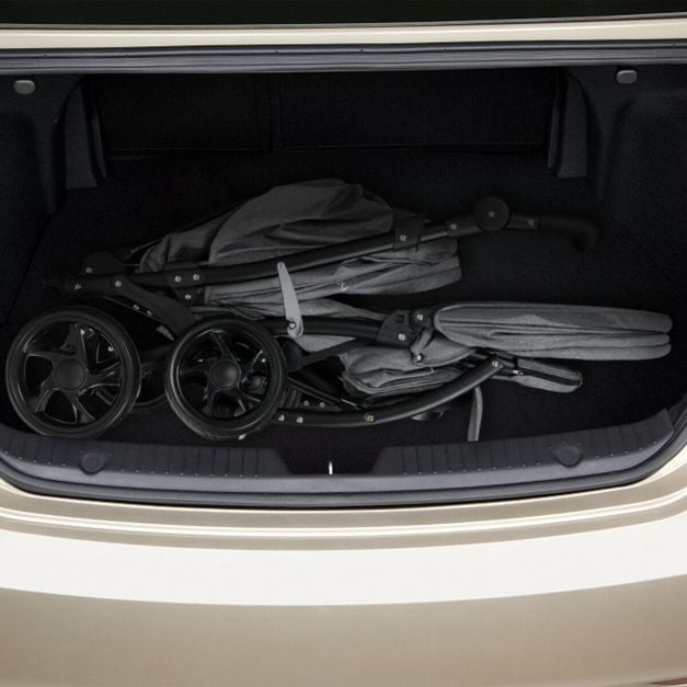 Double Pushchair with Adjustable Backrest and Sunshade-Grey