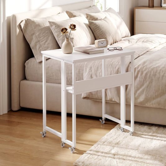63 cm Small Folding Desk in White, image 2