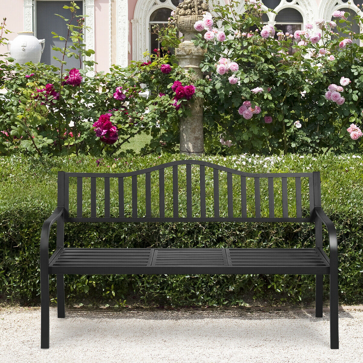 Garden Bench with Integral Folding Table