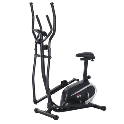 HOMCOM Magnetic Exercise Training Bike Stationary Bike w/ Flywheel & Digital Monitor