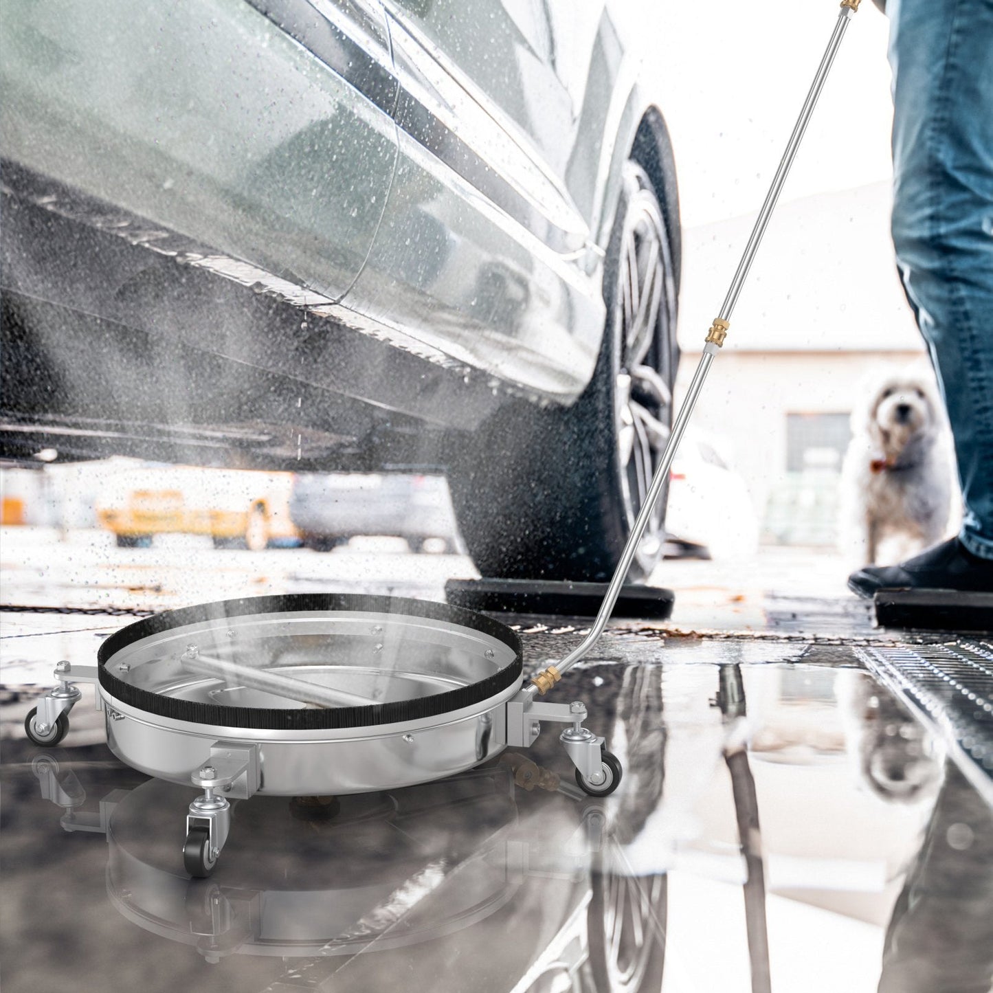 67cm Pressure Washer Surface Cleaner with Casters