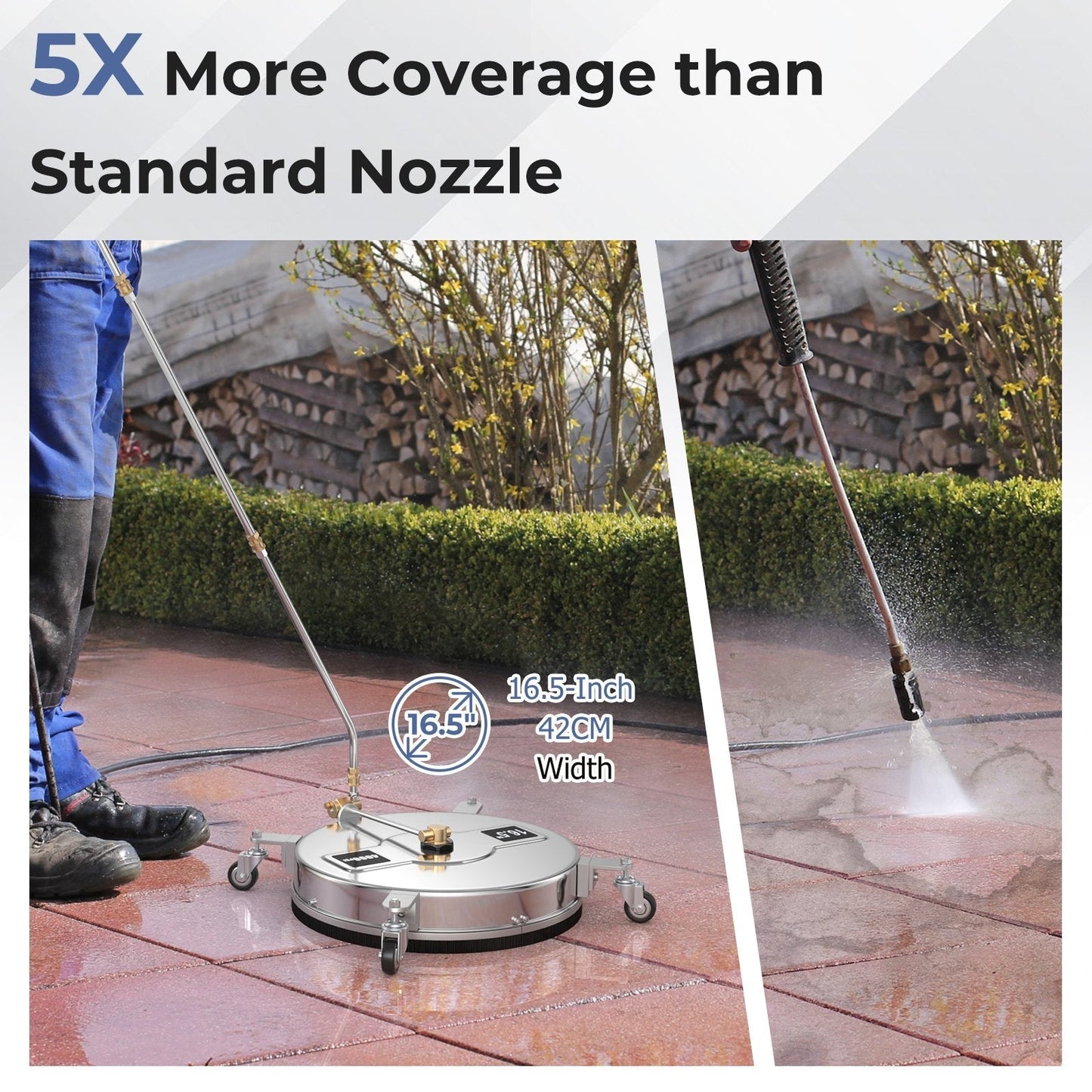 67cm Pressure Washer Surface Cleaner with Casters