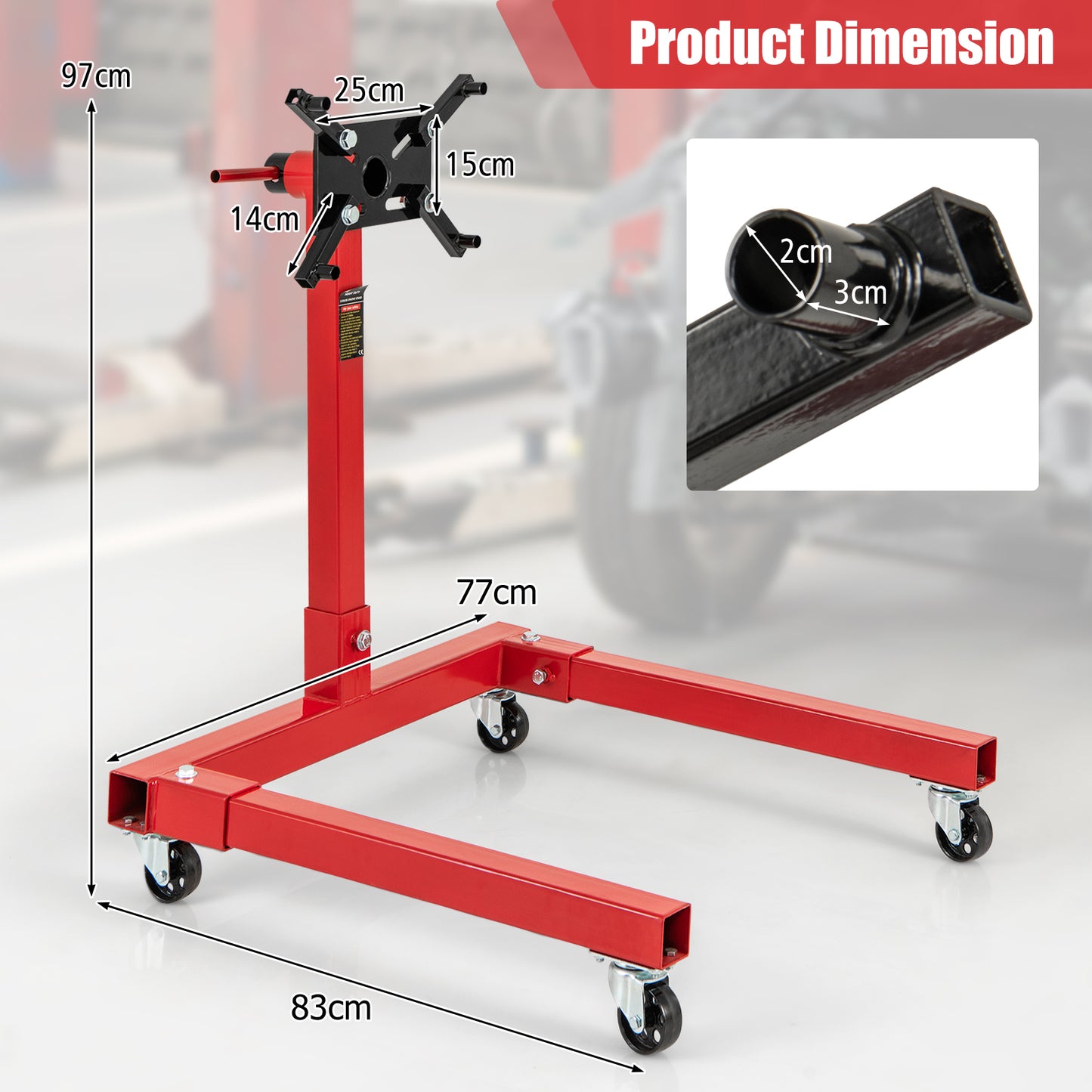 340 Kg/ 680 Kg Capacity Engine Stand with 360 Degree Rotating Head-680 Kg