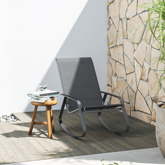 Outsunny Rocking Garden Chair - Szary