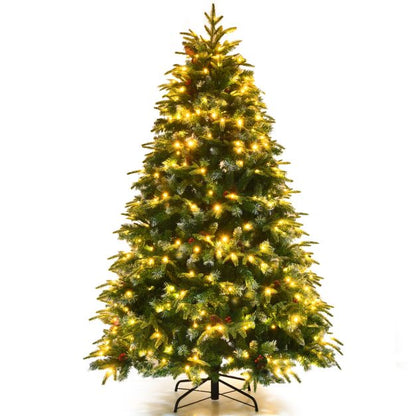 5/6 Feet Artificial Christmas Tree with LED Lights and Tips-6 ft