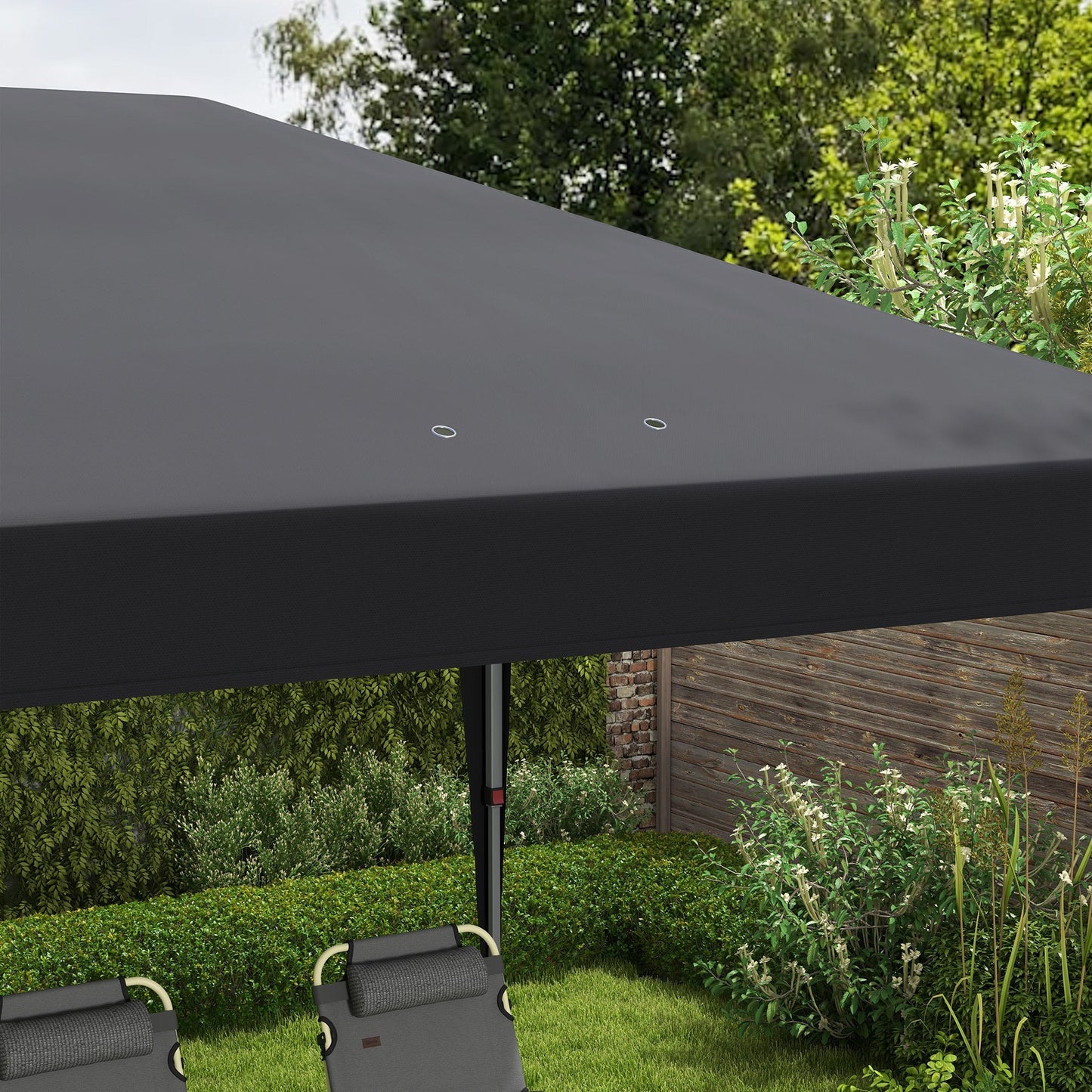 Outsunny Pop Up Gazebo 3 x 6m, składany namiot z baldachimem, regulowana wysokość markizy ślubnej z torbą transportową, czarny
